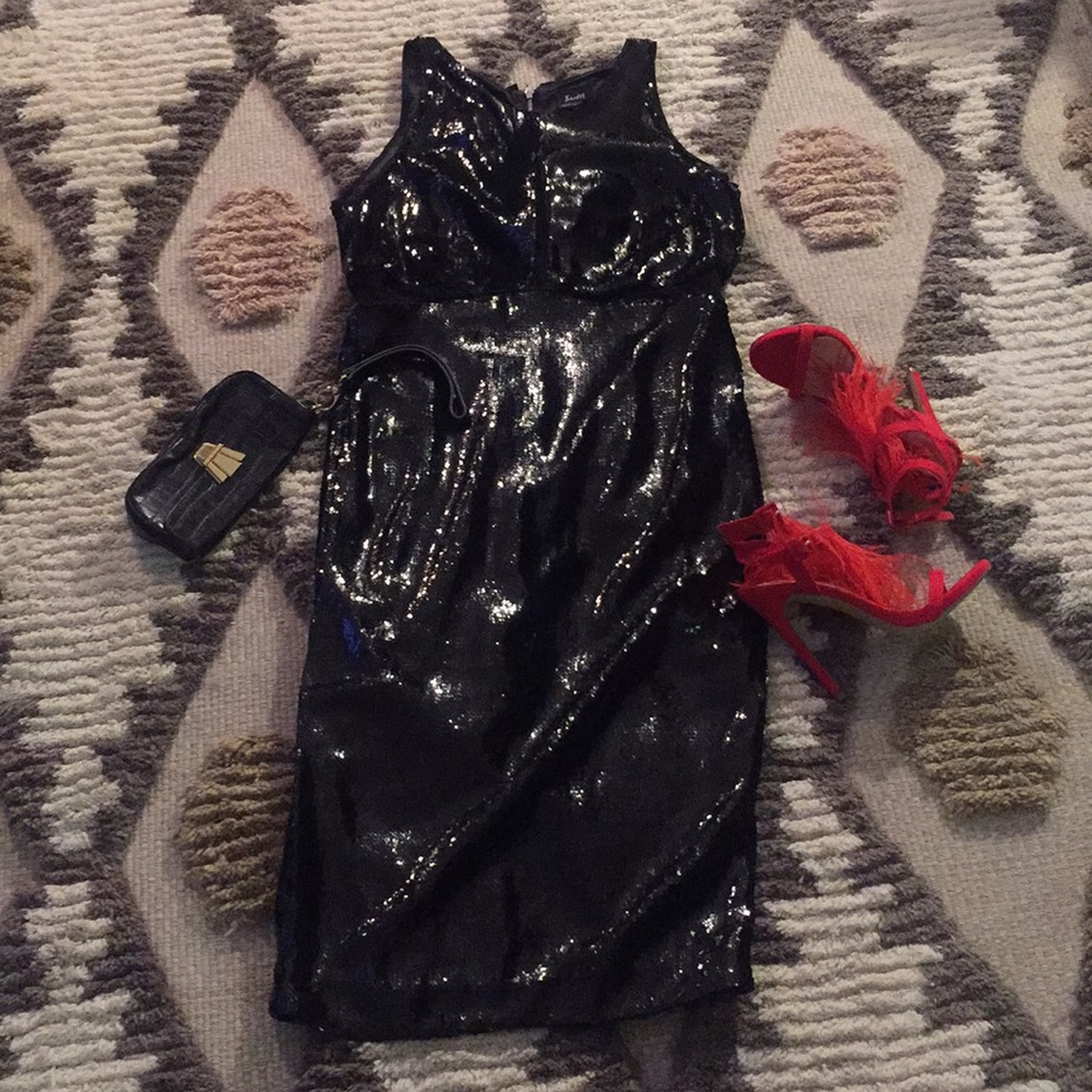 Bardot Sequence Dress